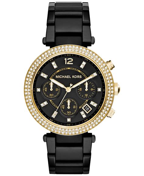 michael kors women black watch|Michael Kors watches all black.